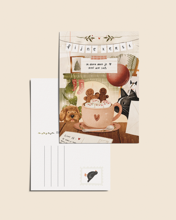 Ansichtkaart 'Ik denk aan je', A6