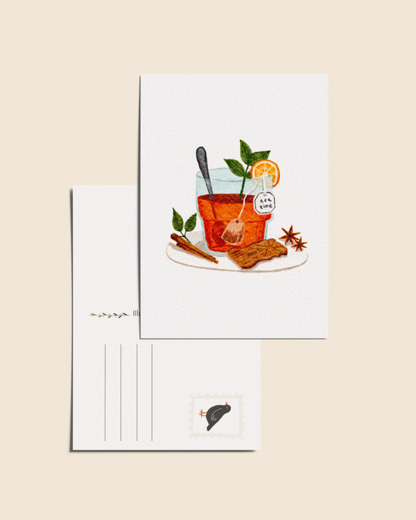 Ansichtkaart 'Kopje thee?', A6