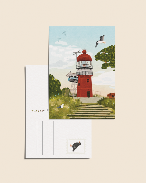 Ansichtkaart 'Vlielandse vuurtoren overdag', A6