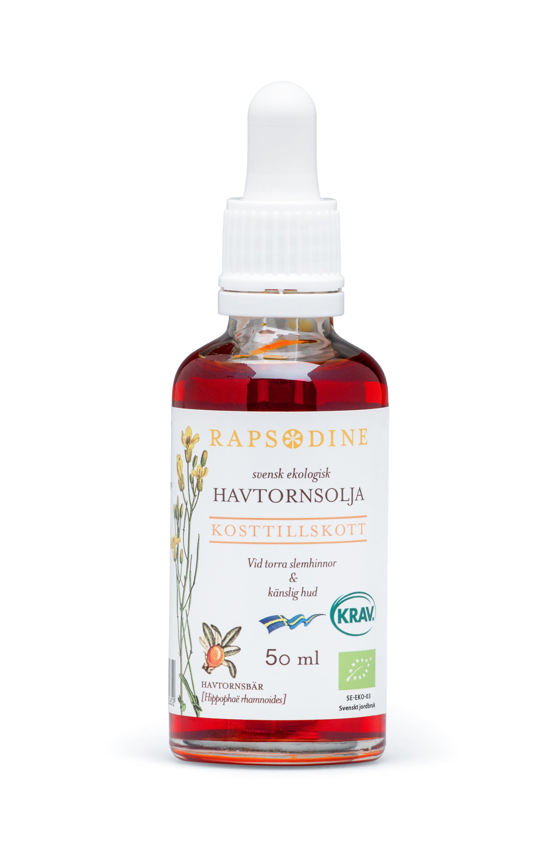 Havtornsolja Kosttillskott KRAV, 50 ml