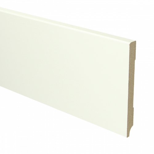 MDF Moderne plint 90x12 wit voorgelakt RAL 9010