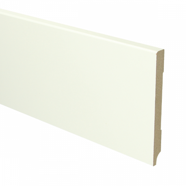MDF Moderne plint 90x12 wit voorgelakt RAL 9010