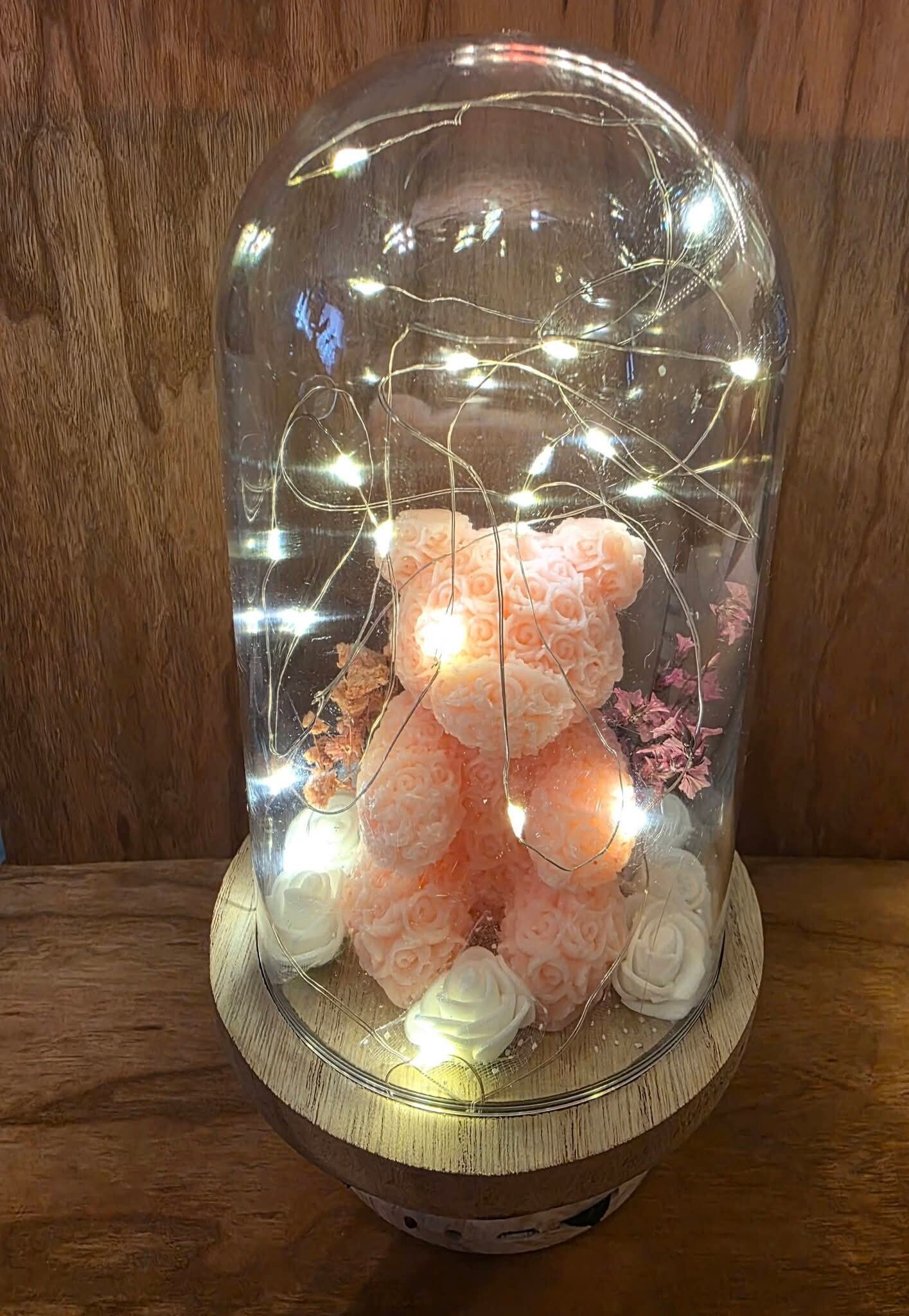 Cloche lumineuse avec ourson