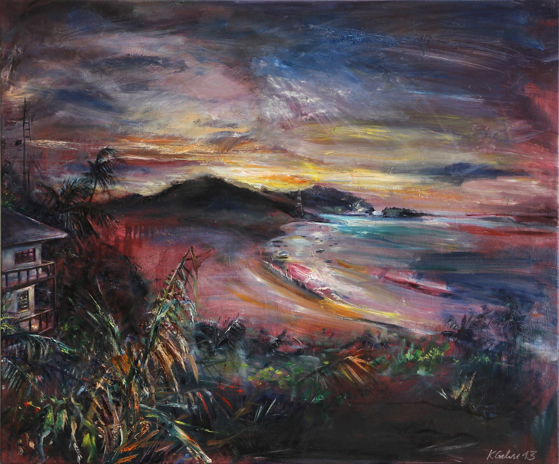 "Vor dem Taifun" 2013, 100 x 120 cm, Öl auf Leinwand