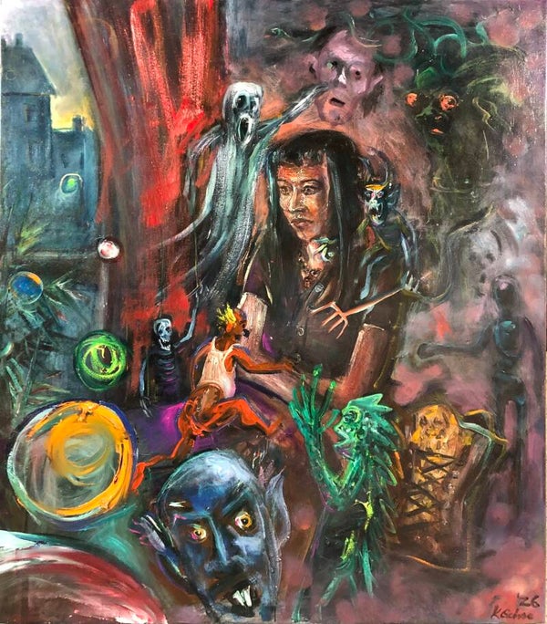 "Swantjes Traum" 2016, 90 x 70 cm, Öl auf Leinwand