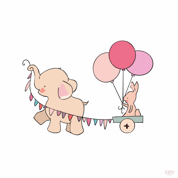 Geboortekaartje illustratie | Full colour