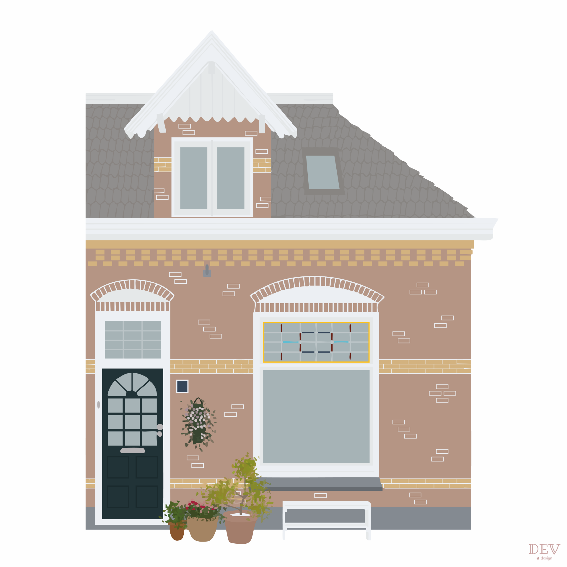 Huis illustratie | Full colour