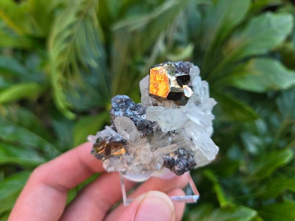 Regenboog Pyriet met Kwarts