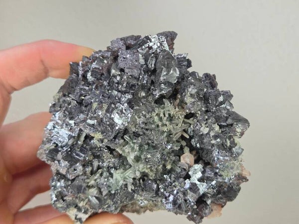 Galeniet met Calciet UV en Kwarts