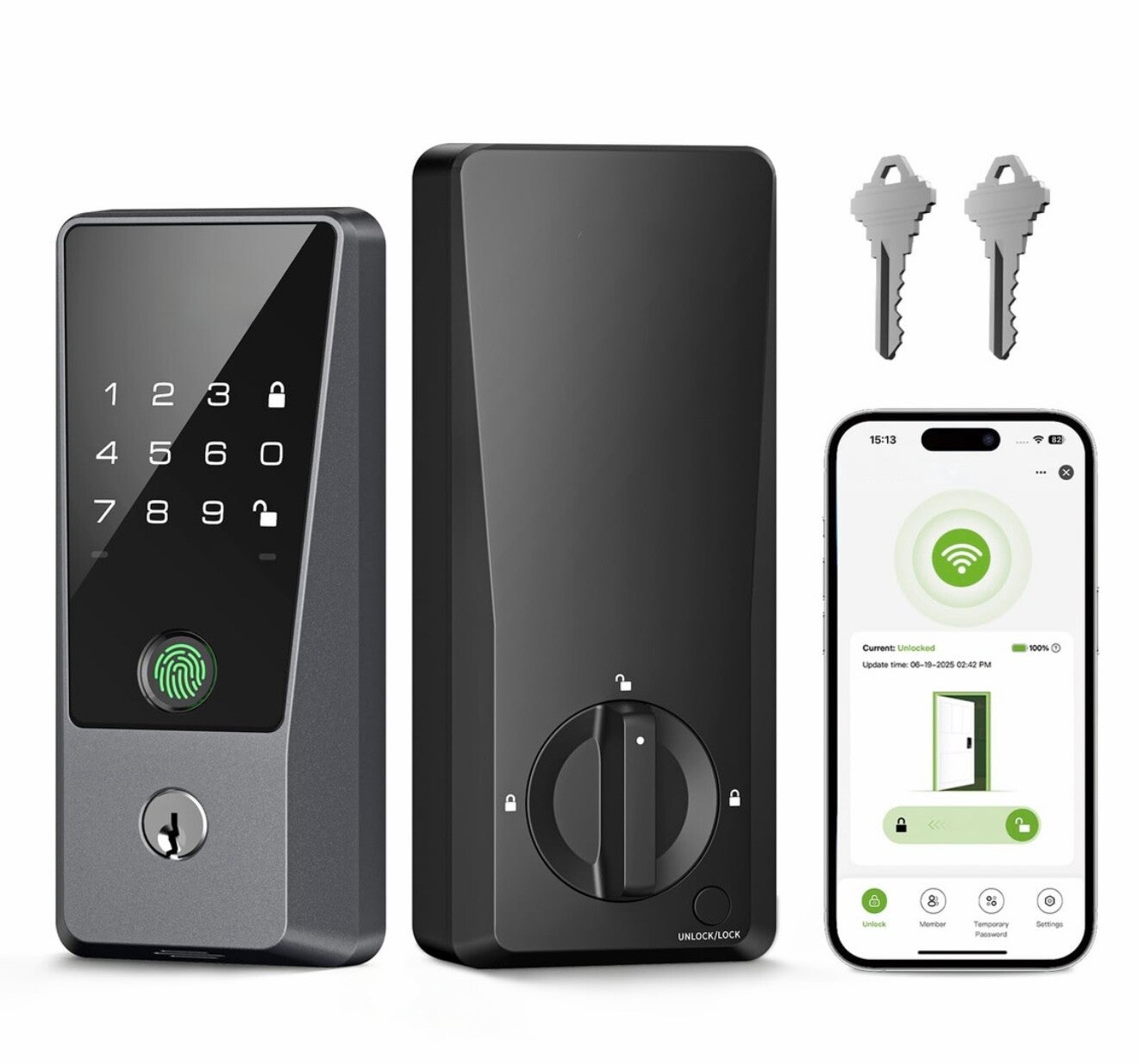 🏠 Smart Lock / WiFi / Fingureprint / Rechargeable