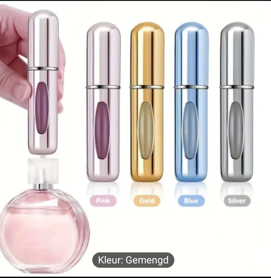 4-delige set, navulbare parfumverstuiver voor op reis