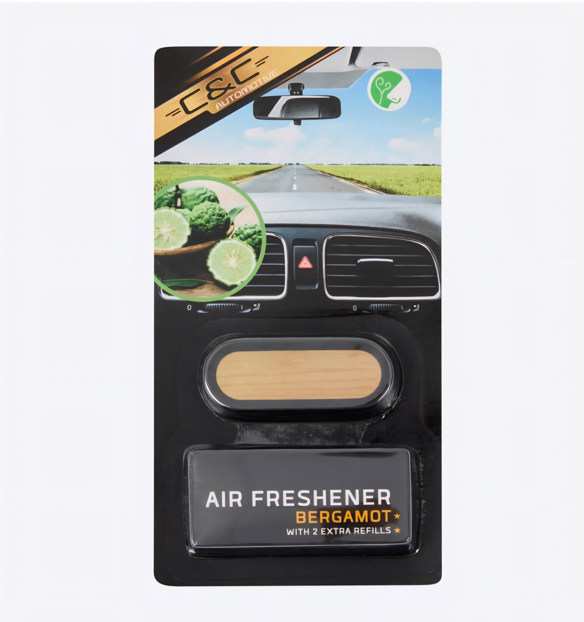 C&C autoluchtverfrisser 2-delig | bergamot