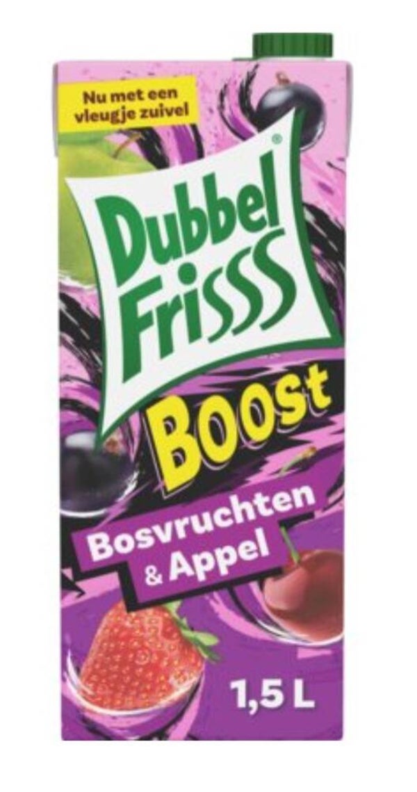 Dubbelfriss Boost Bosvruchten & Appel 1.5L