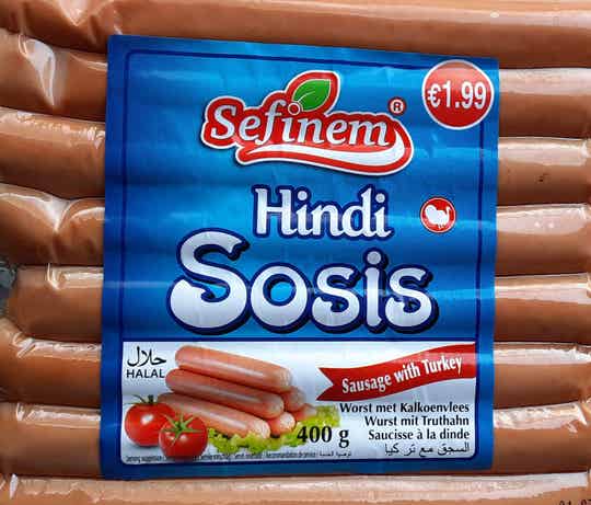 Sefinem Kalkoen  Hindi Worst 400g