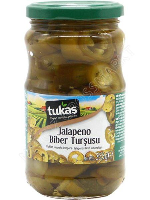 Tukas   Jalapenos Groen in Plakjes 335g