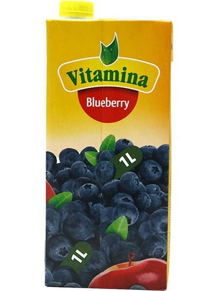 Vitamina Drank Blauwe Bessen  Tetra Pak 1L