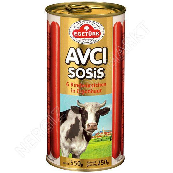 Egetürk Avci Sosis Worstblik 250ml