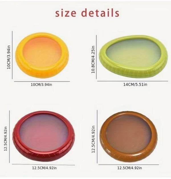 4 Reusable Silicon Fruit Storage Holder