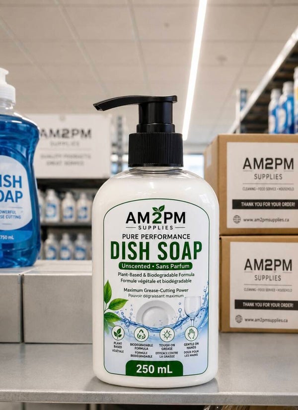 Pure Performance Plant-Based Dish Soap (Unscented) – 250 mL