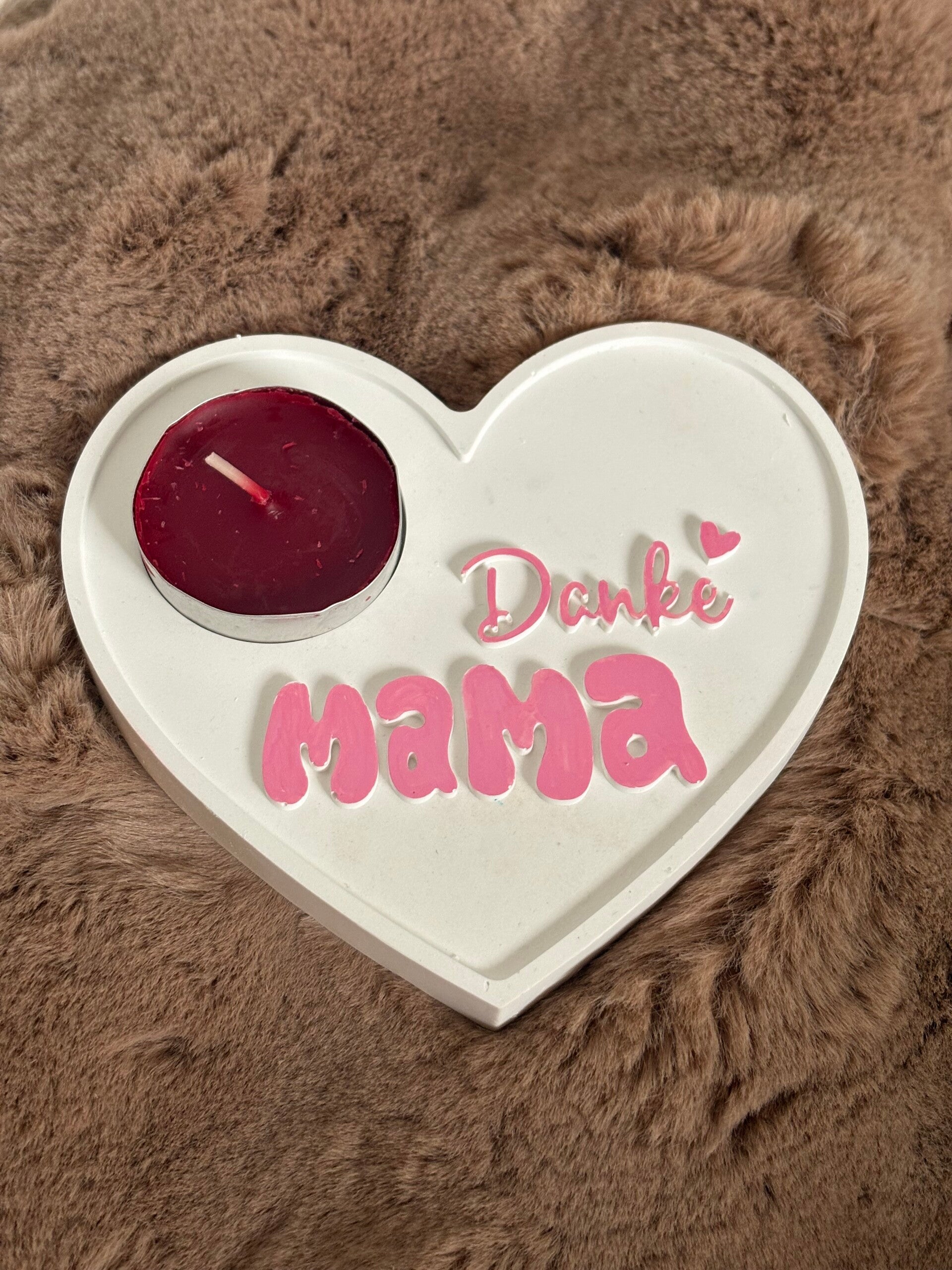 Teelichthalter „Danke Mama“