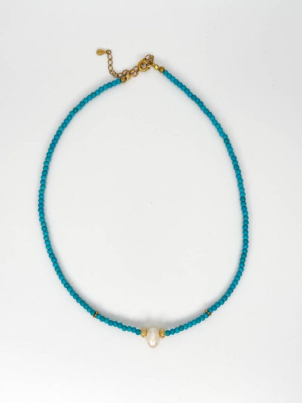 Azure Pearl Necklace