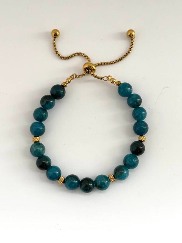 Blue apatite bracelet
