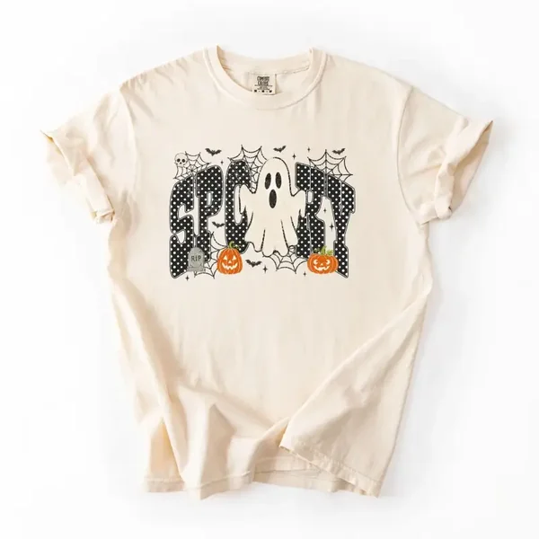 Black Polka Dotted Spooky Distressed