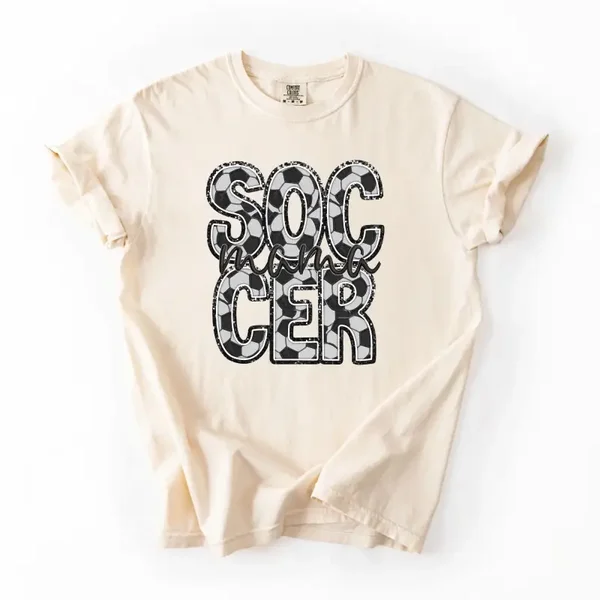 Glitter Outlines Soccer Mama