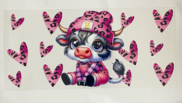 Pink Cheetah cow