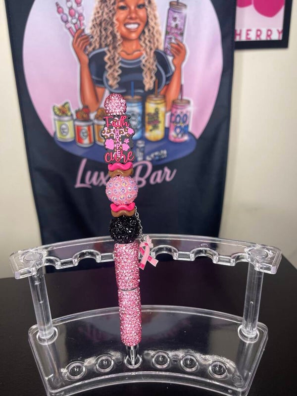 Breast Cancer Bling Charm Pen (Extended)