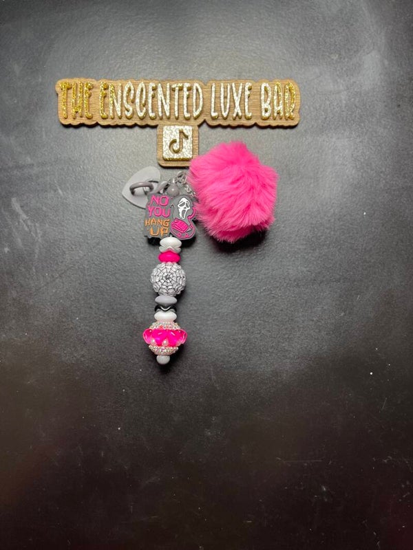 Beaded Phone Charm Ghost Face