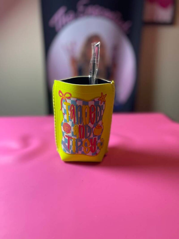 Tanned & Tipsy Can Cooler