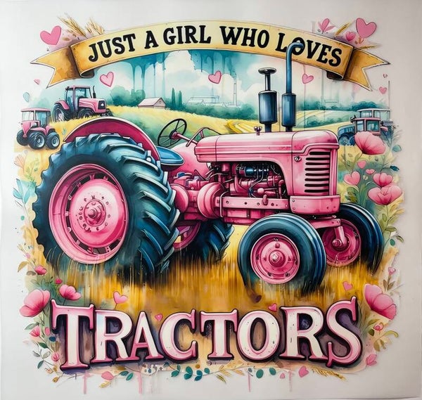 Girl who loves tractors