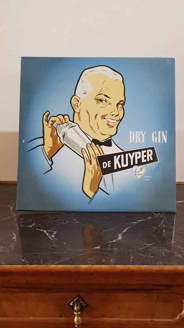 Reclameplaat karton de Kuyper gin