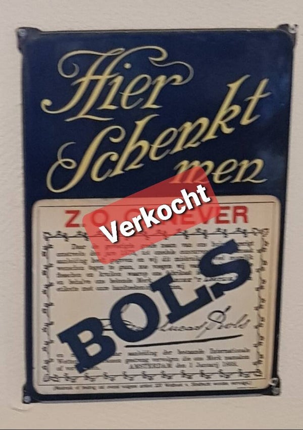 Emaille bord Bols jenever