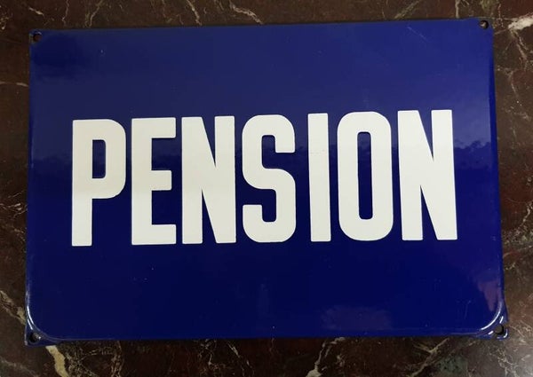 Emaille reclamebord Pension