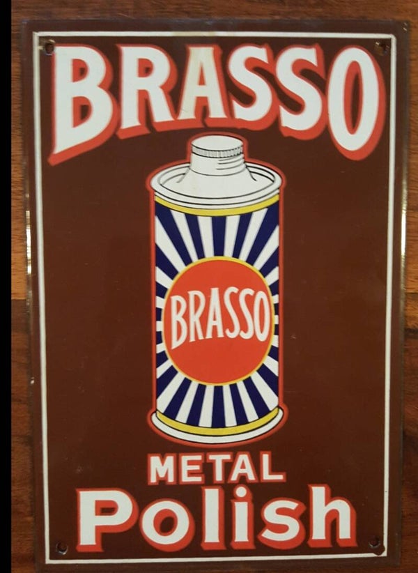 Leuk reclamebordje Brasso Polish