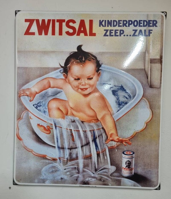 Emaille reclamebord Zwitsal
