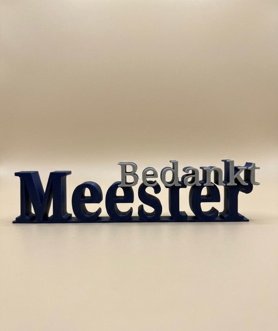 Bedankt meester
