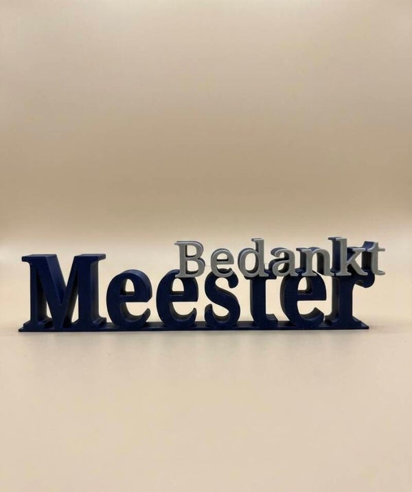 Bedankt meester