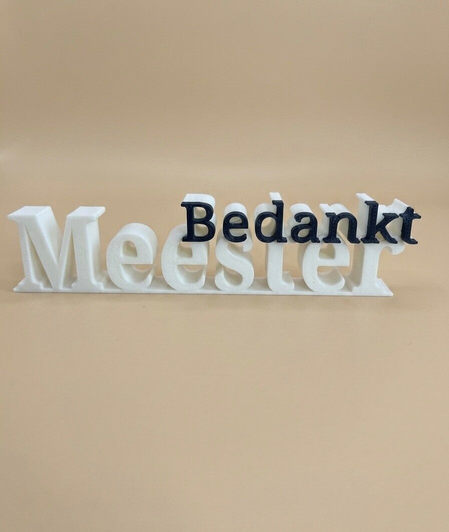 Bedankt meester