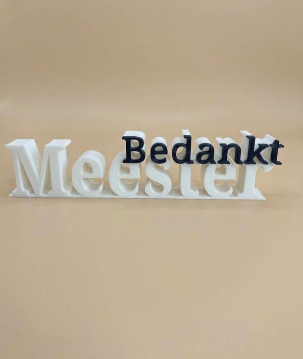 Bedankt meester