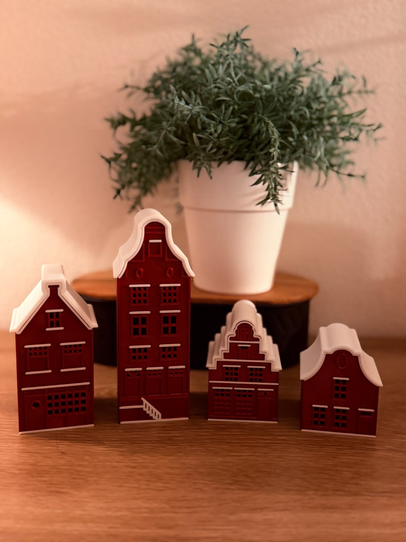 Set kersthuisjes