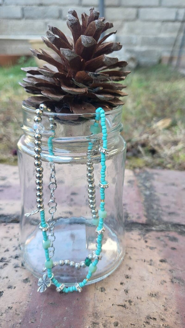 COLLANA VERDE TIFFANY PIETRE IN ACRILICO