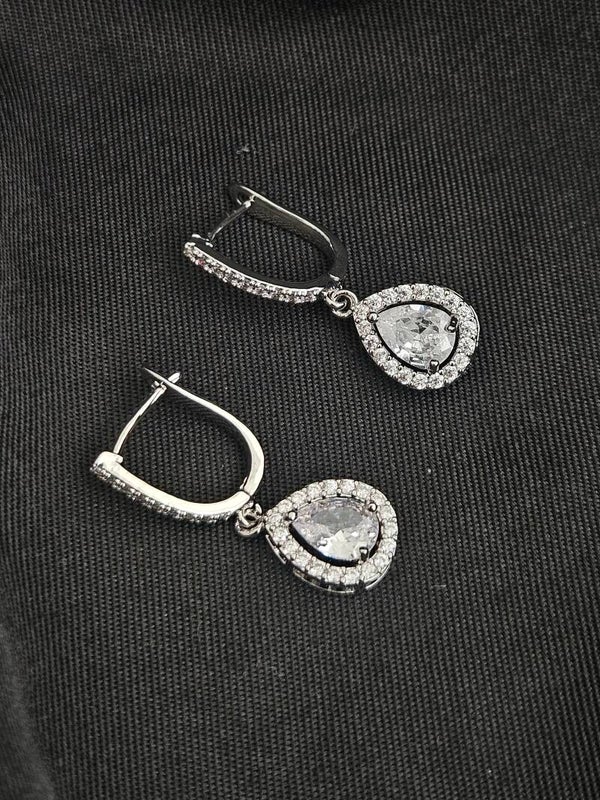 Ronde diamanten oorbel