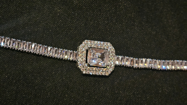 Vierkante diamanten armband