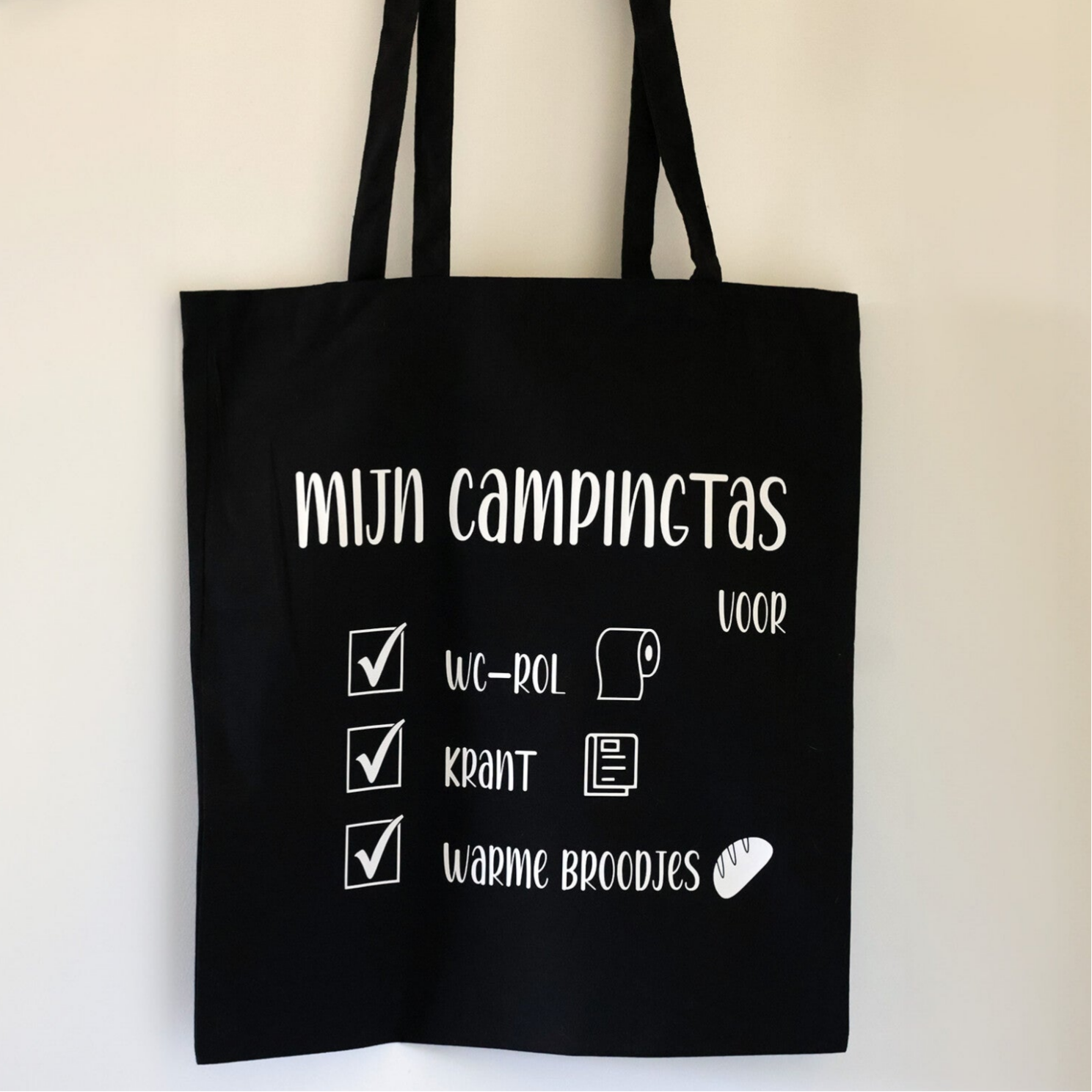 Bedrukt canvas tasje