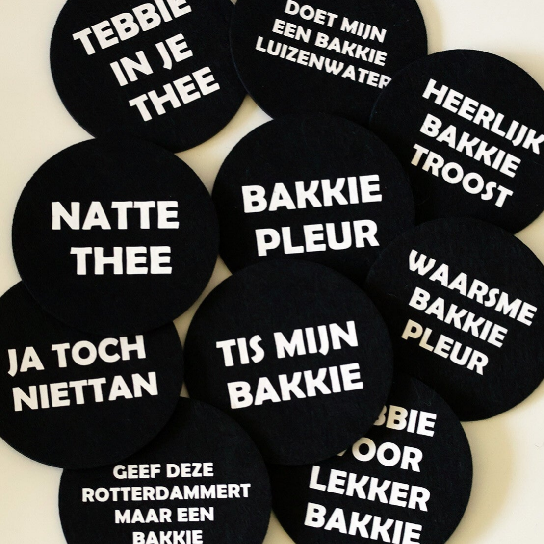 10x Bedrukte onderzetter incl. houder