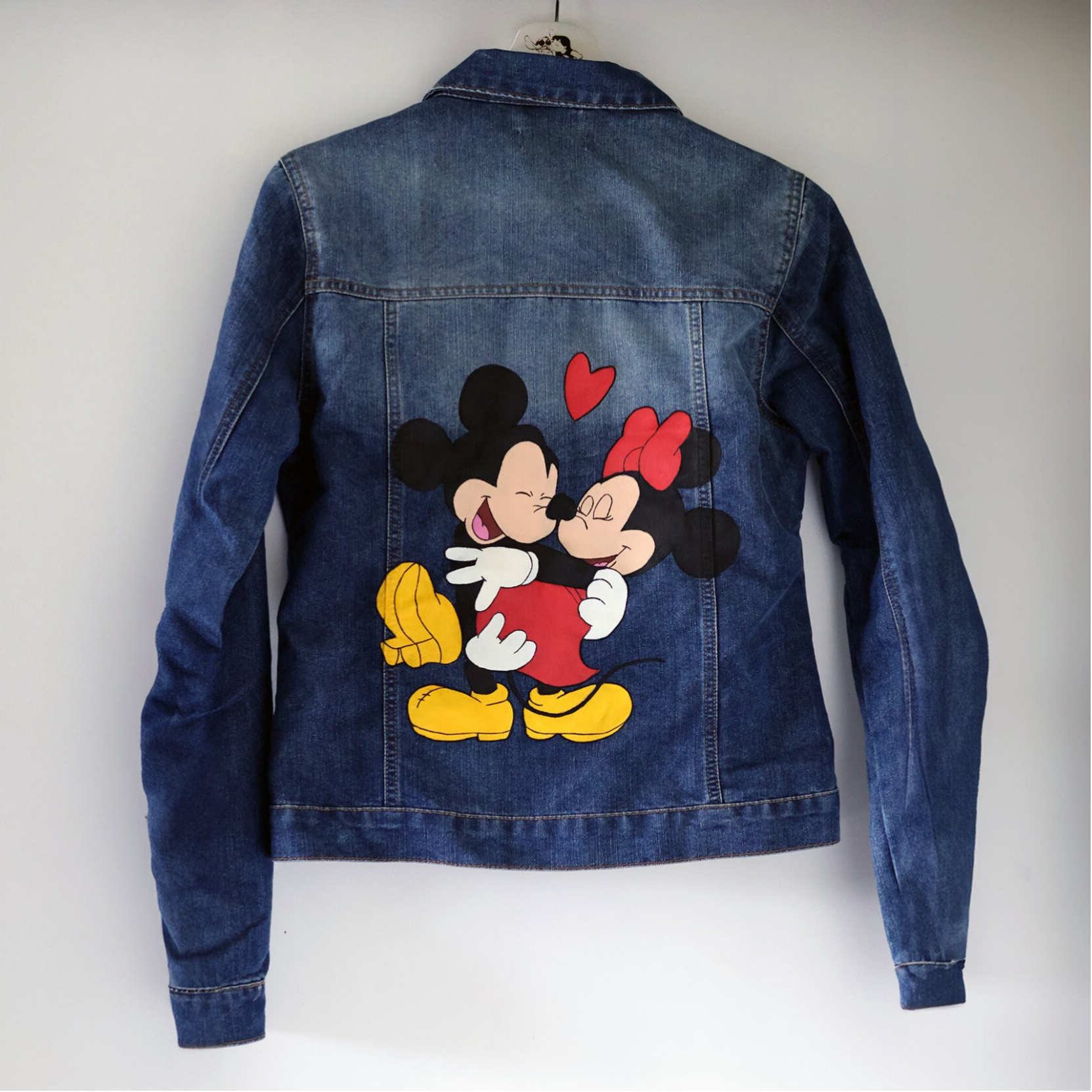 Beschilderde spijkerjas maat M Mickey & Minnie