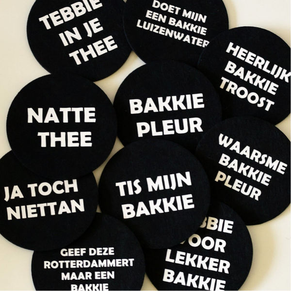 10x Bedrukte onderzetter incl. houder